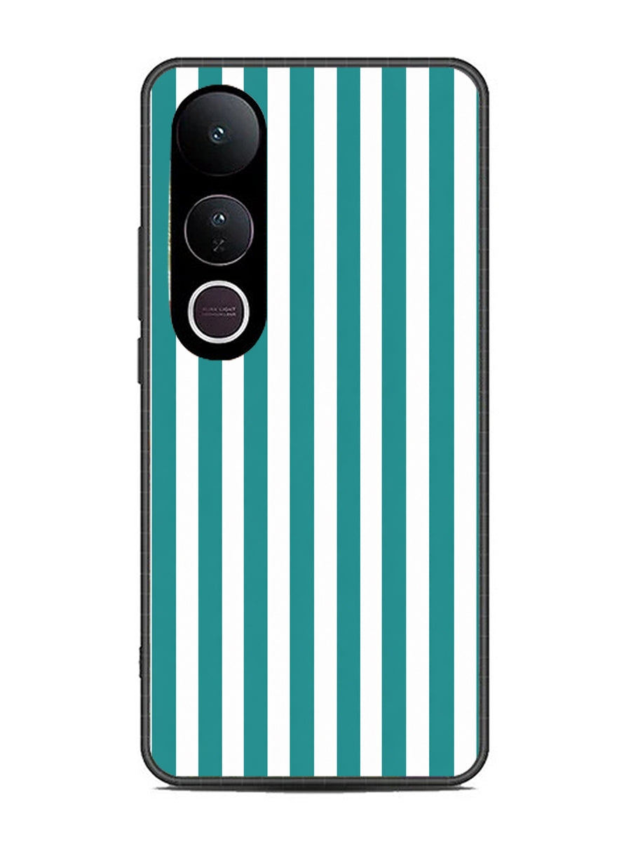 Vivo V50 Lite Vertical Stripes Teal Grean