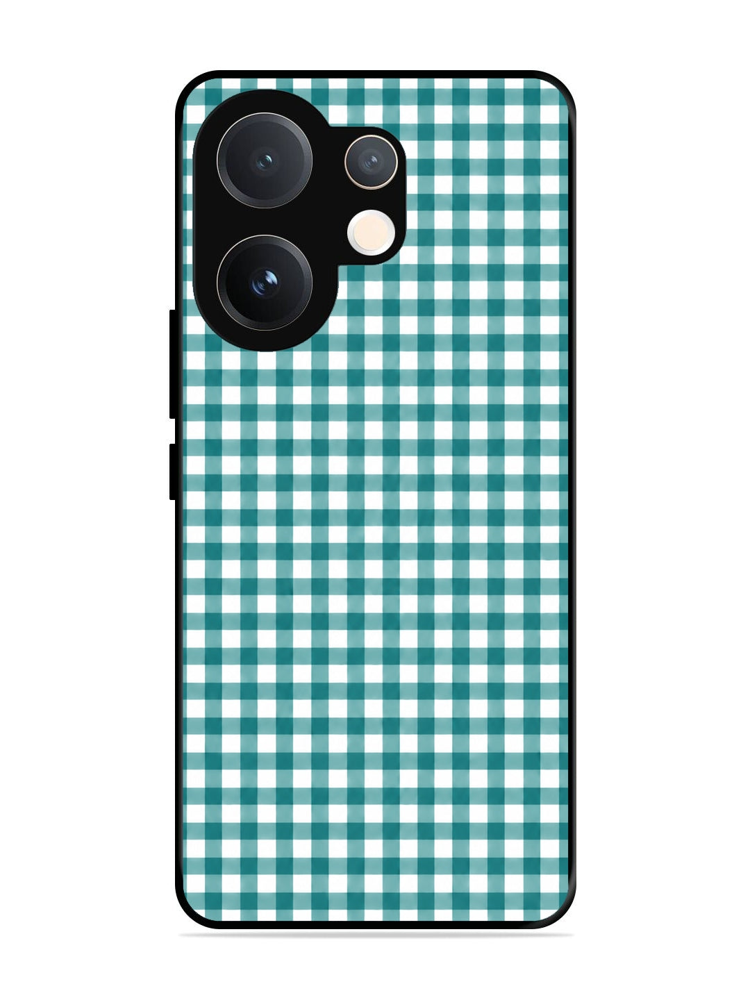 Vivo V60 Gingham Checks Teal Gree