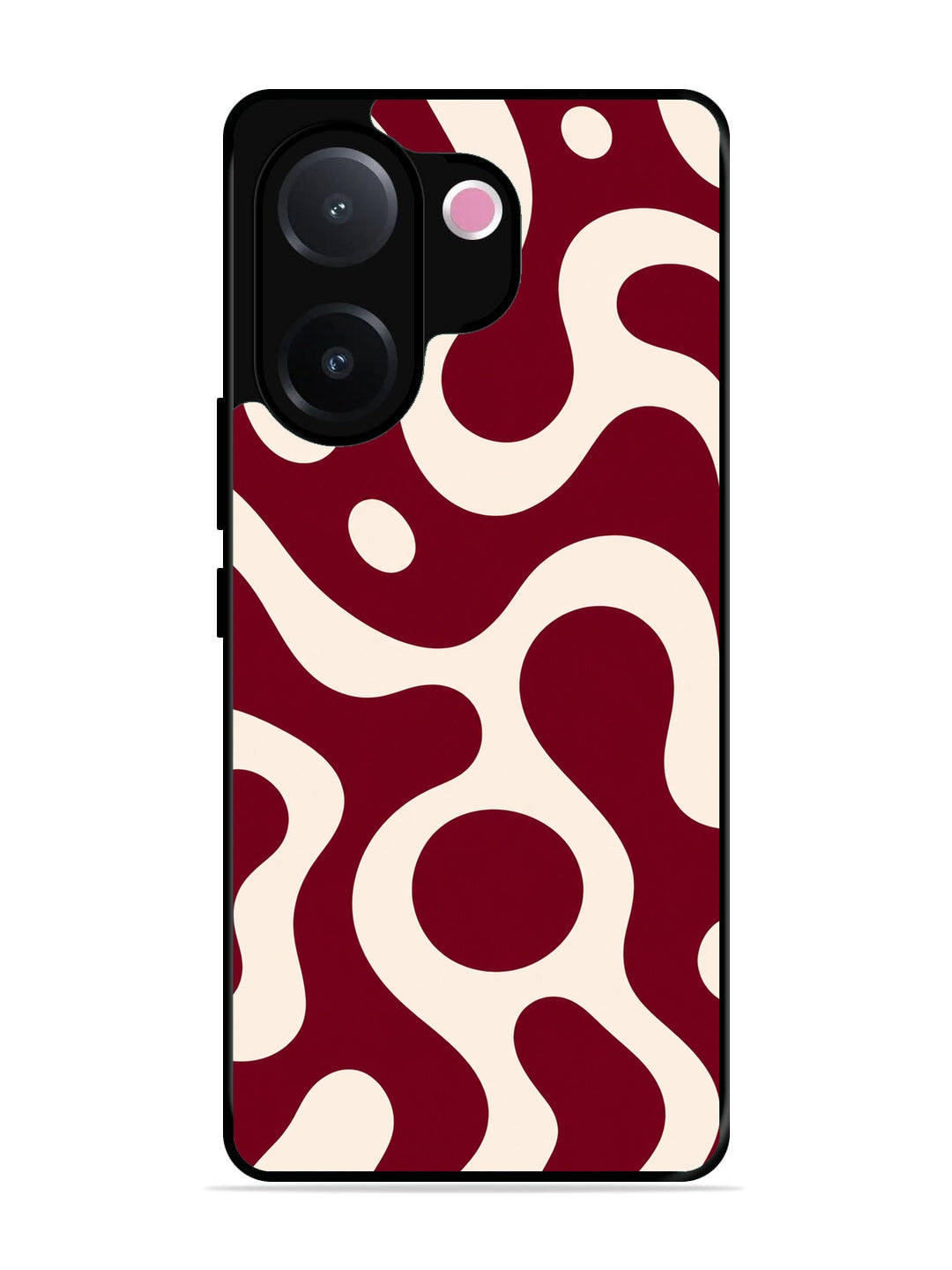 Vivo V60e Fluid wave pattern Deep Maroon