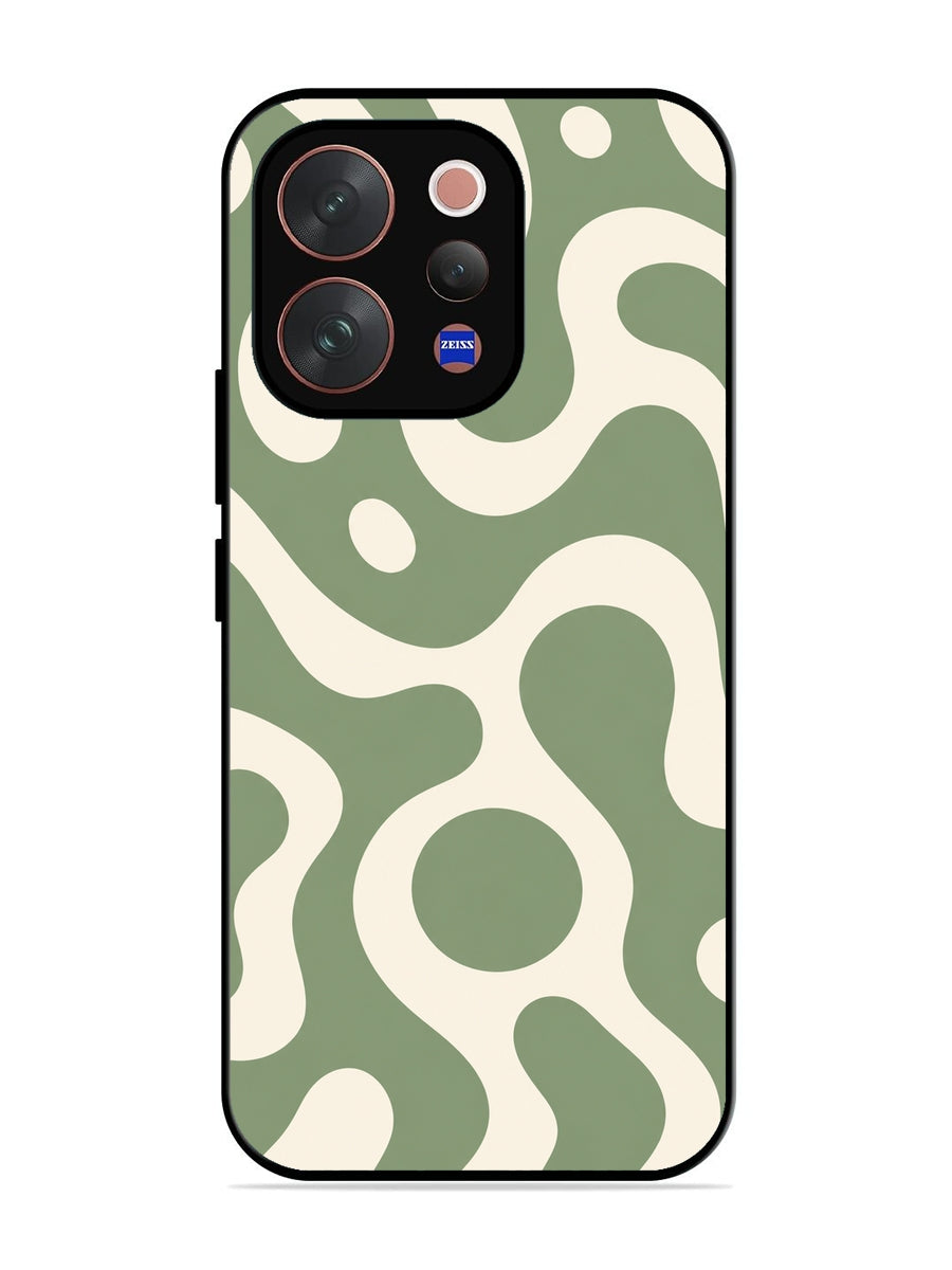Vivo V70 5G Fluid wave pattern Dark Sage Green