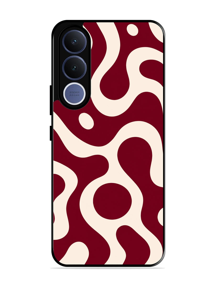 Vivo V70 fe Fluid wave pattern Deep Maroon
