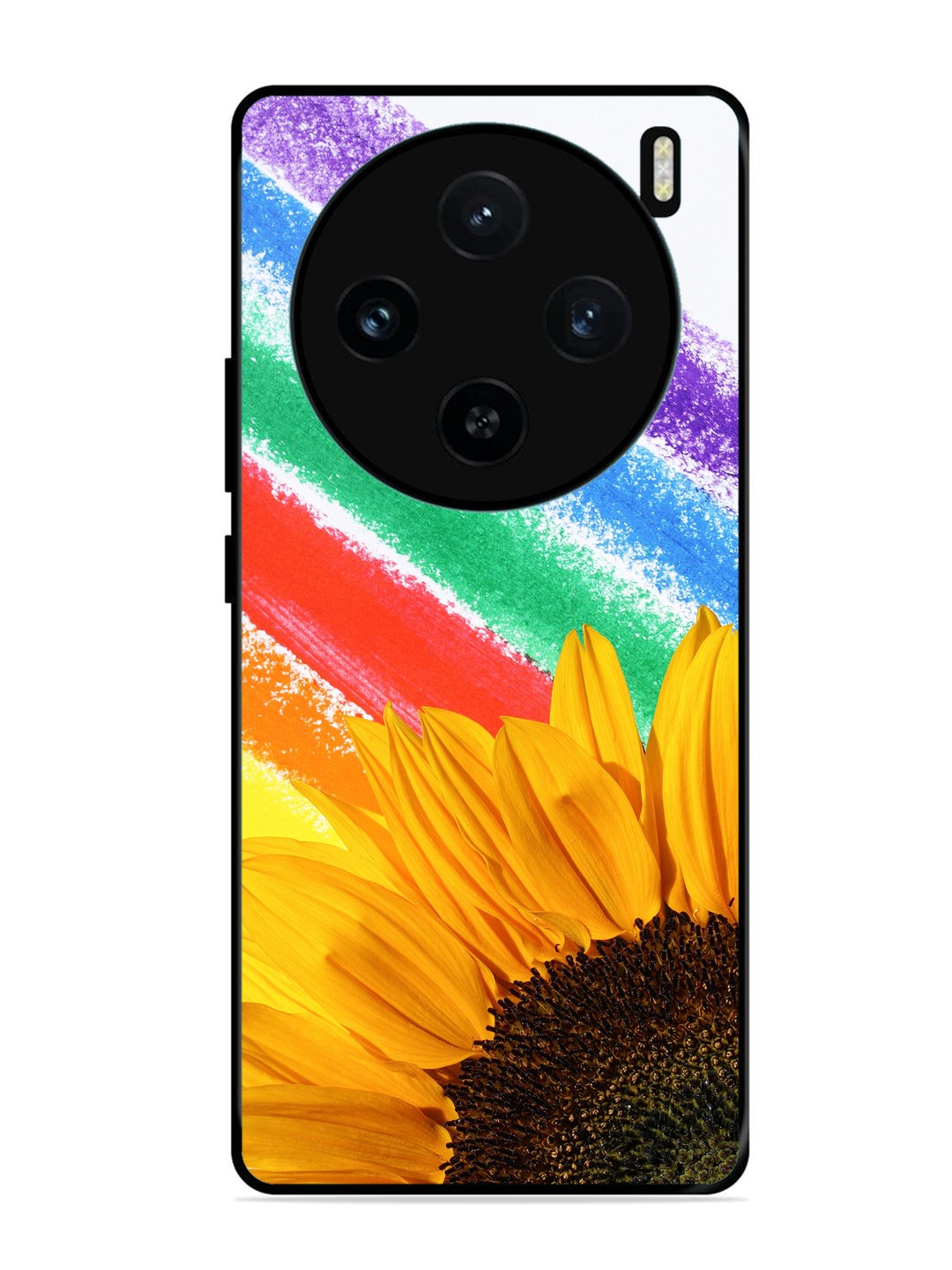 Vivo X100 5G Sunflower on Colourful Lines