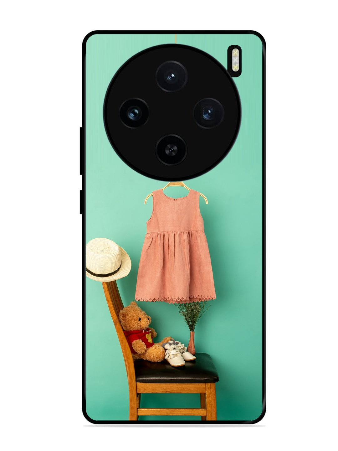 Vivo X100 5G Trendy dress for girl near toy bear