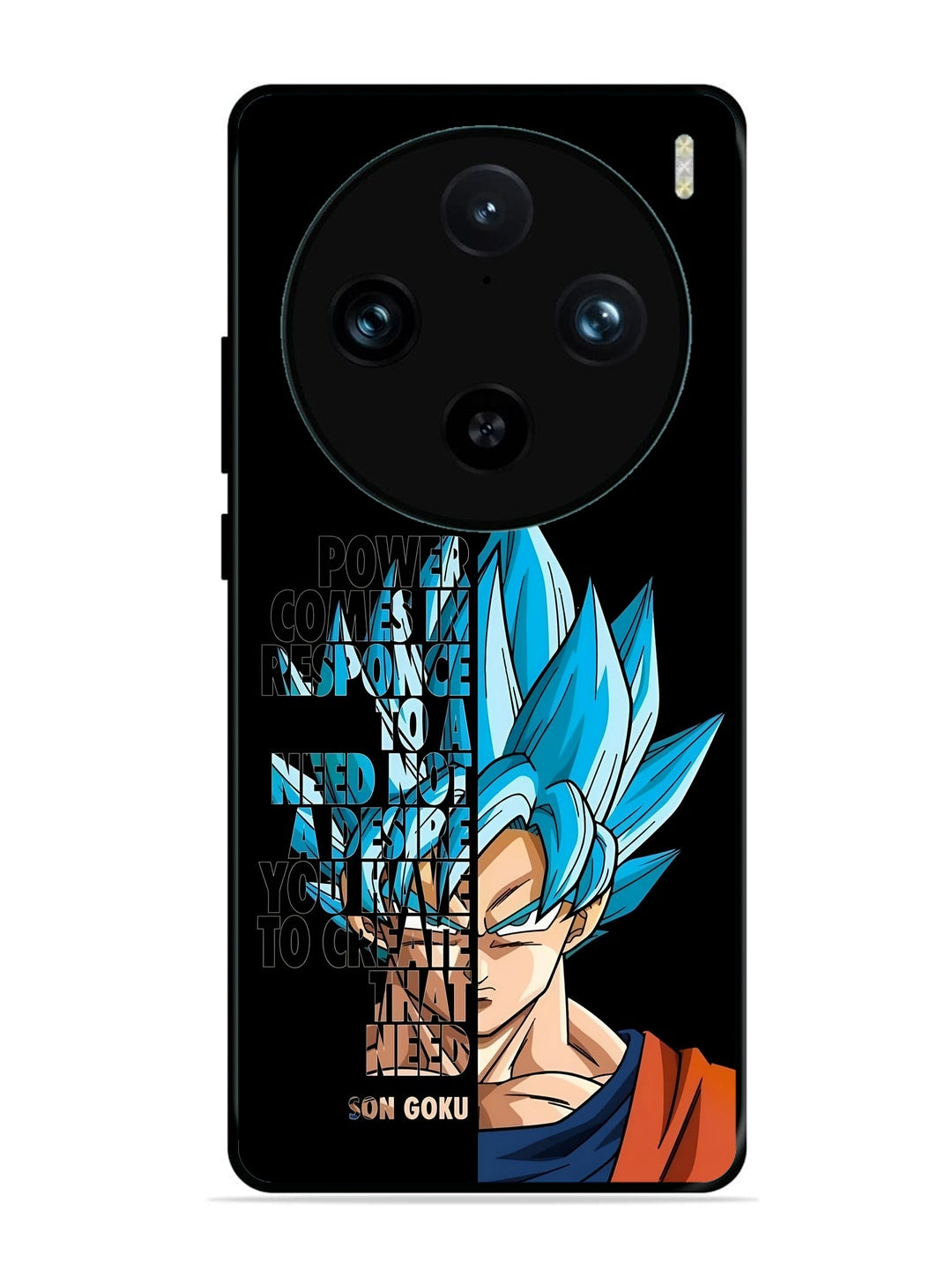 Vivo X100 Pro Son of Goku Blue Motivational Art