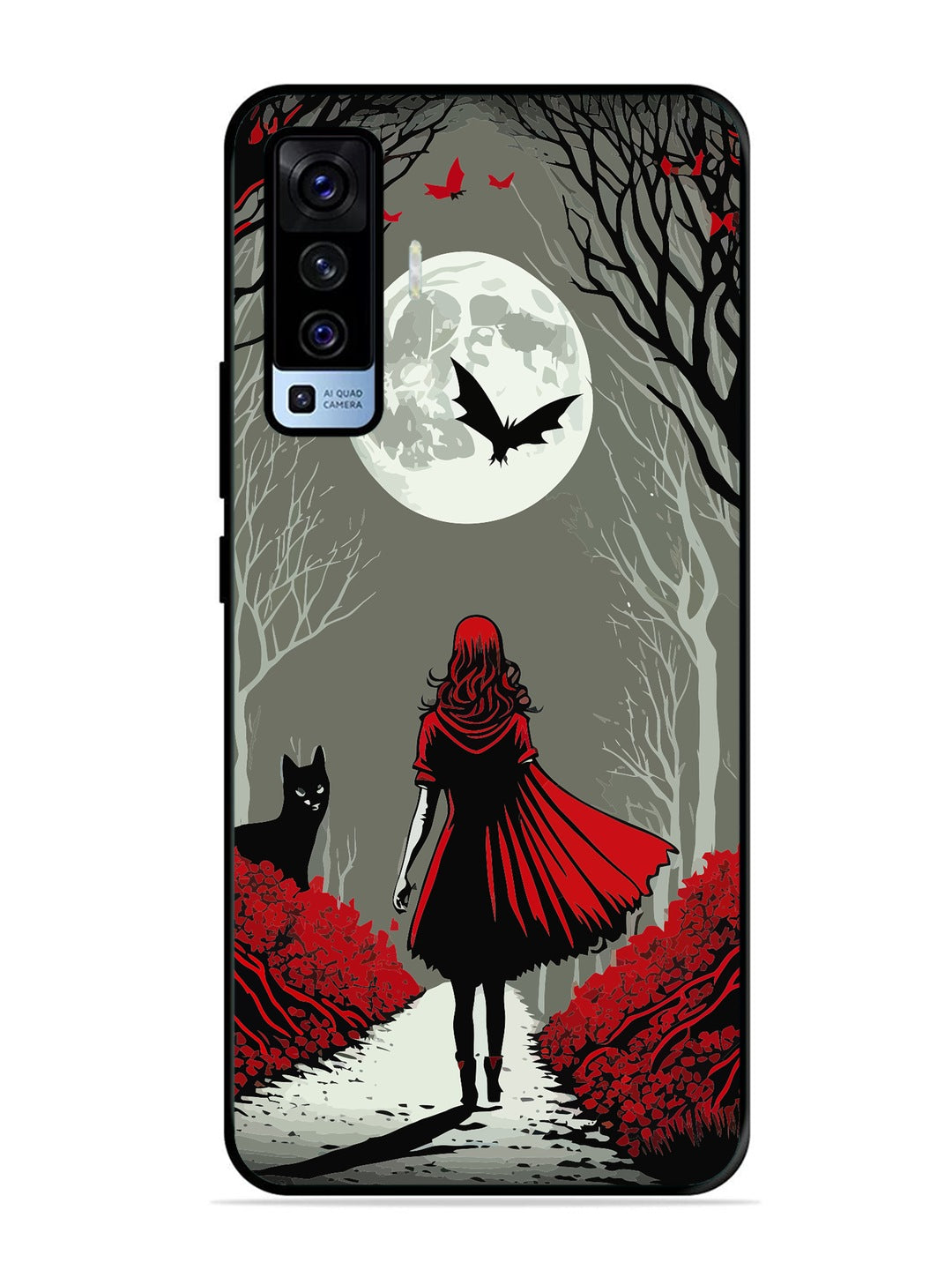 Vivo X50 Scarlet Girl in Red Forest