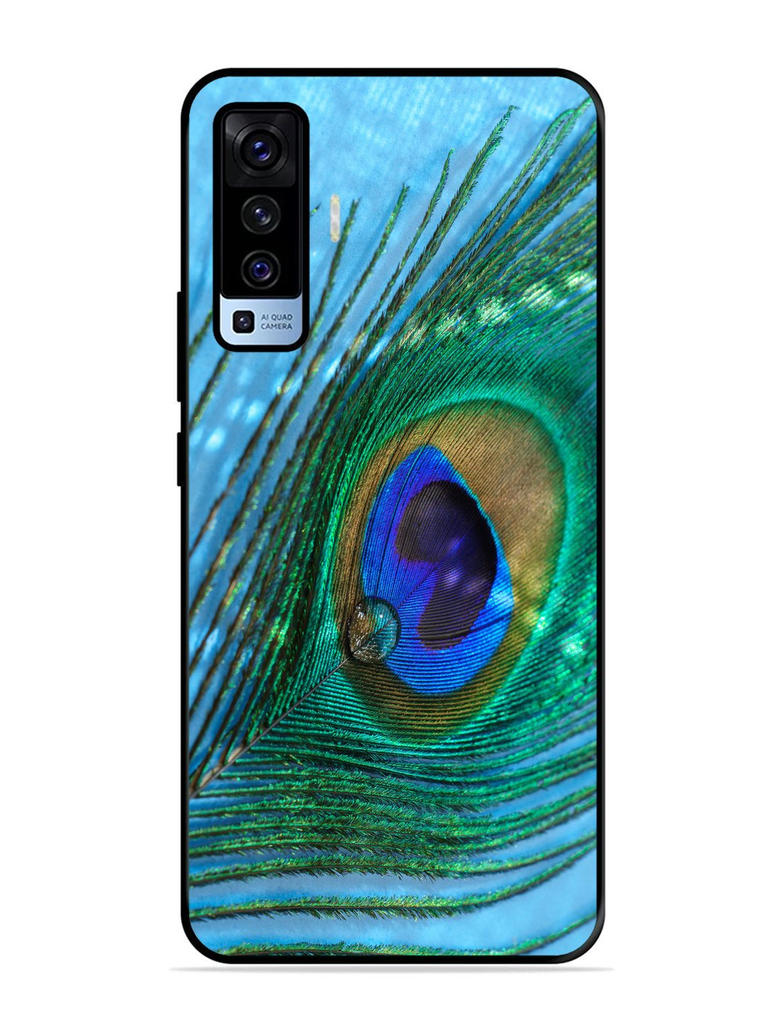 Vivo X50 A drop on Peacock Feather