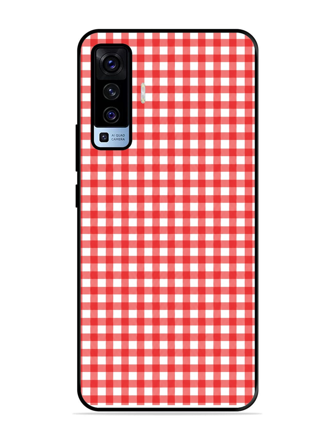 Vivo X50 Gingham Checks Red
