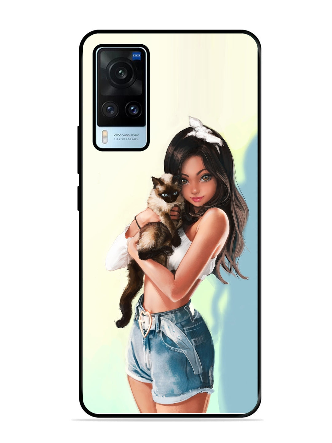 Vivo X60 Cute Girl with Cat