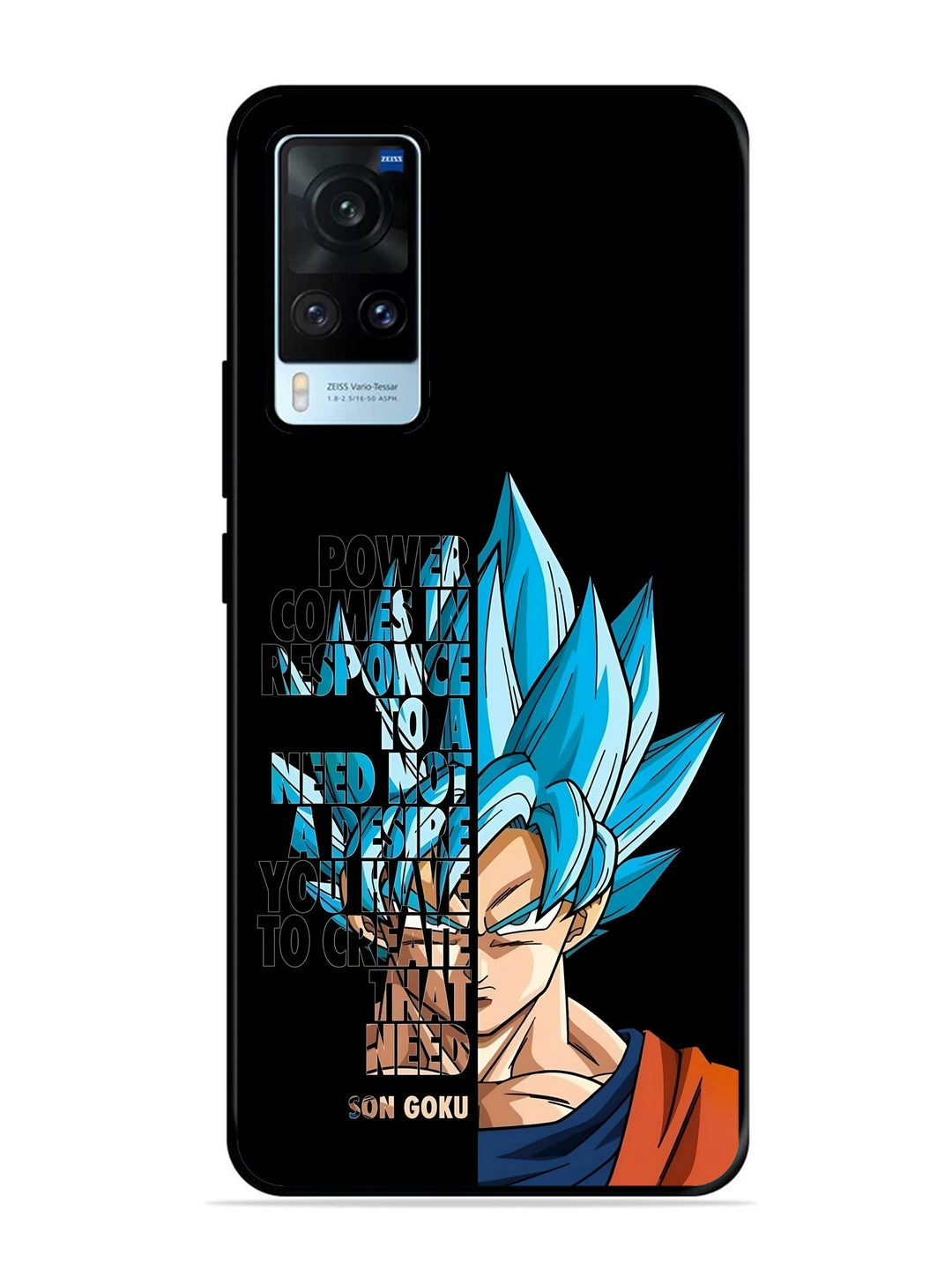 Vivo X60 Son of Goku Blue Motivational Art