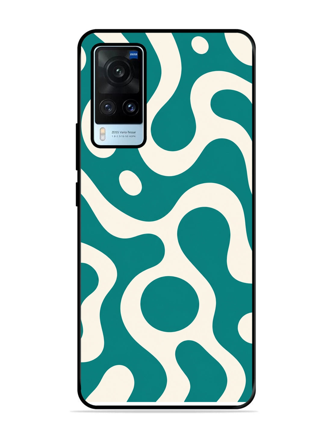 Vivo X60 Fluid wave pattern Teal Green