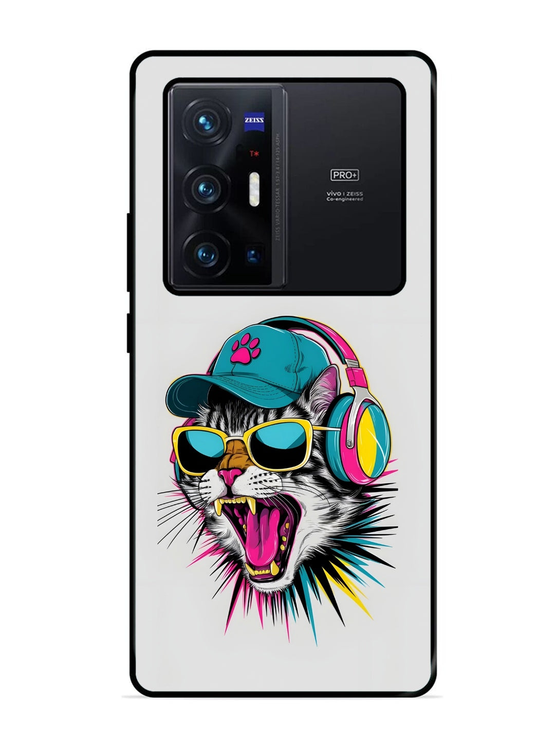 Vivo X70 Pro Plus Neon Pop Art DJ Cat Vibe
