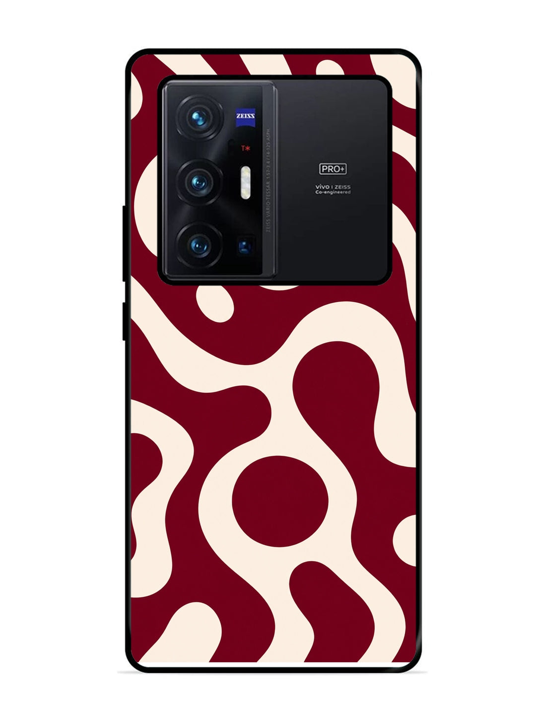 Vivo X70 Pro Plus Fluid wave pattern Deep Maroon