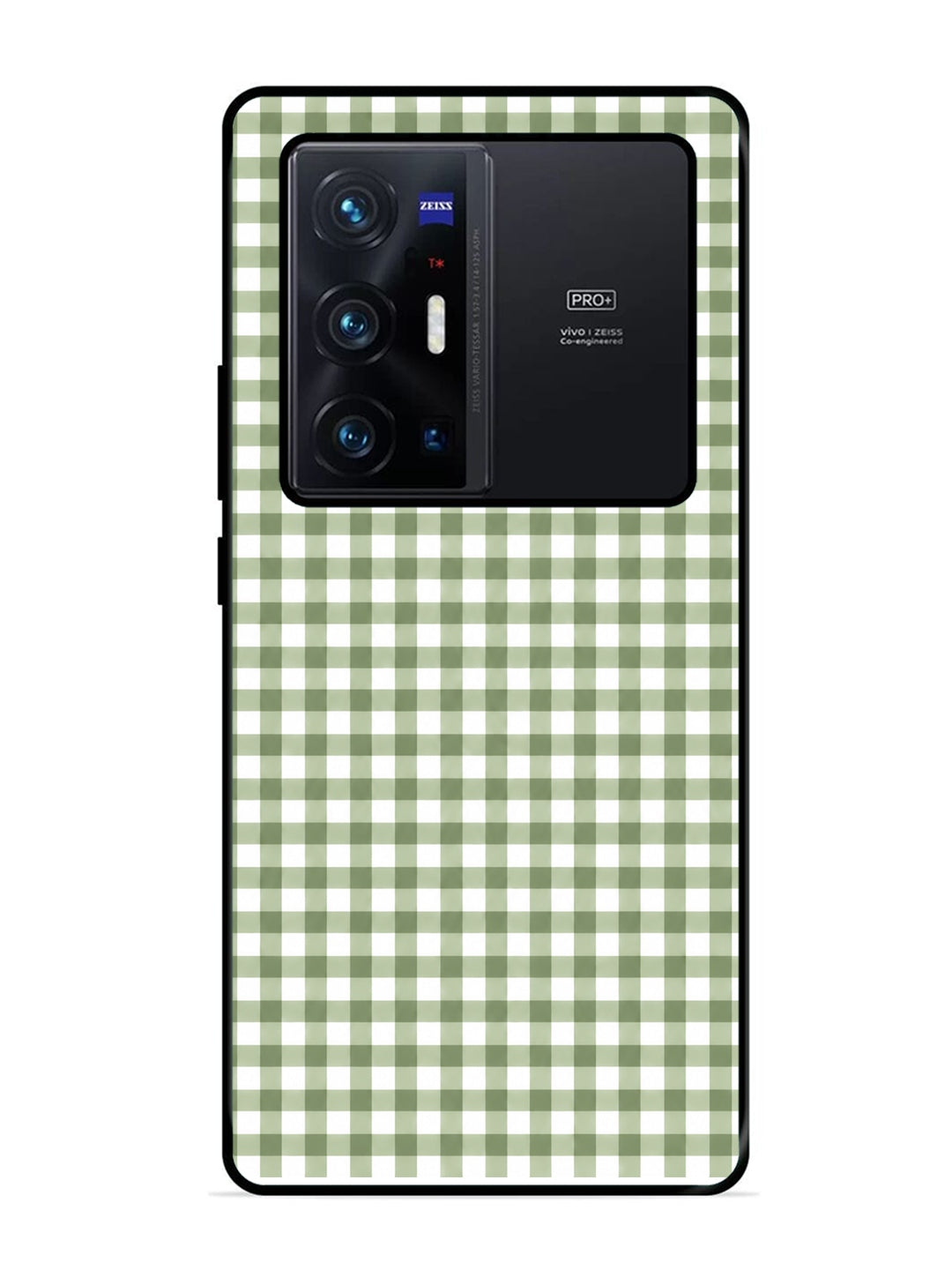 Vivo X70 Pro Plus Gingham Checks Sage Green