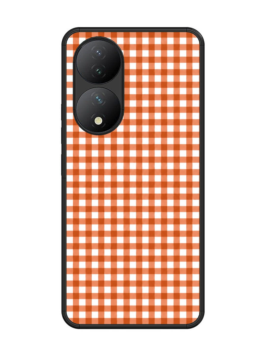 Vivo Y100 5G Gingham Checks Burnt Orange