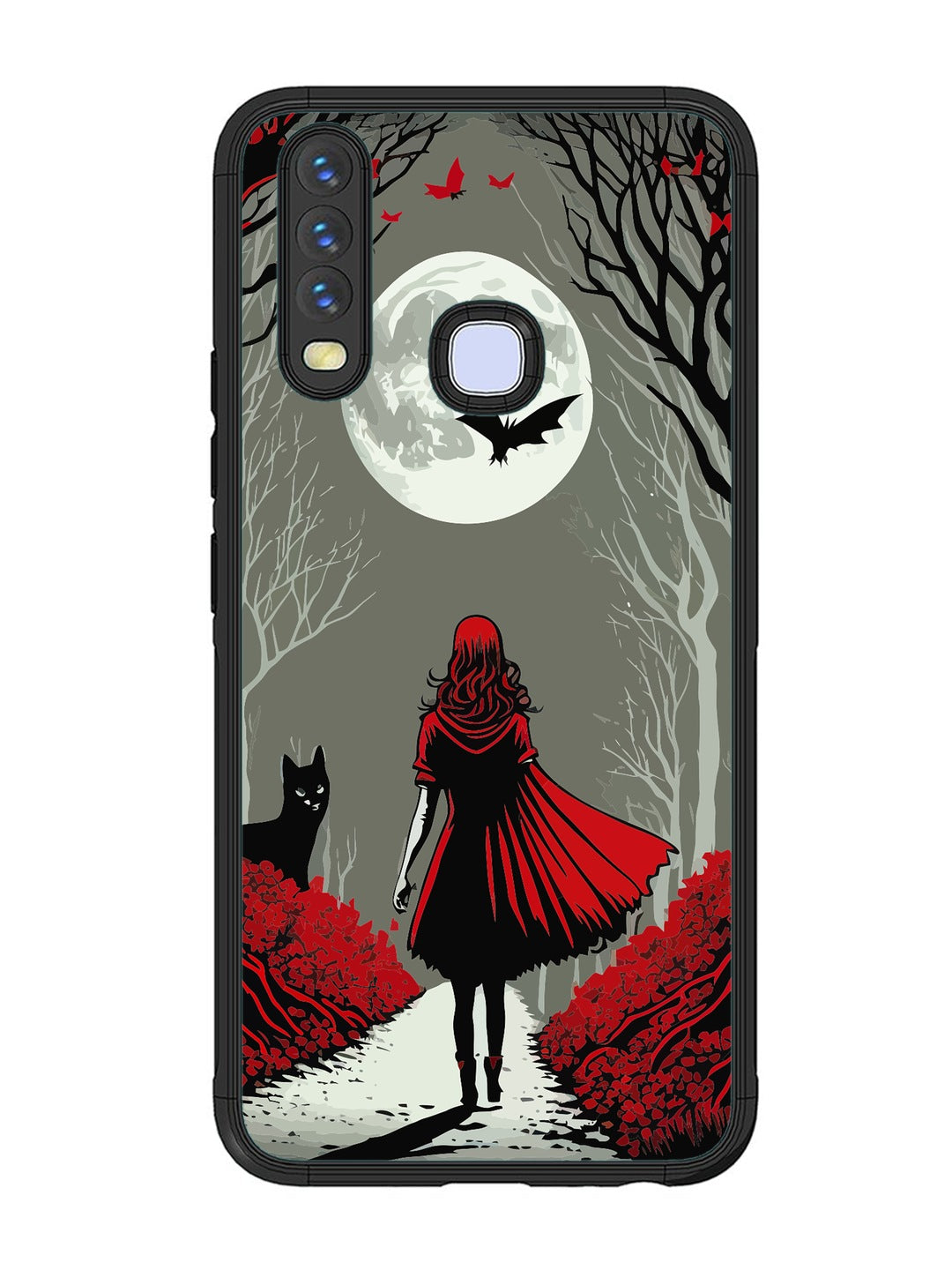 Vivo Y17 Scarlet Girl in Red Forest