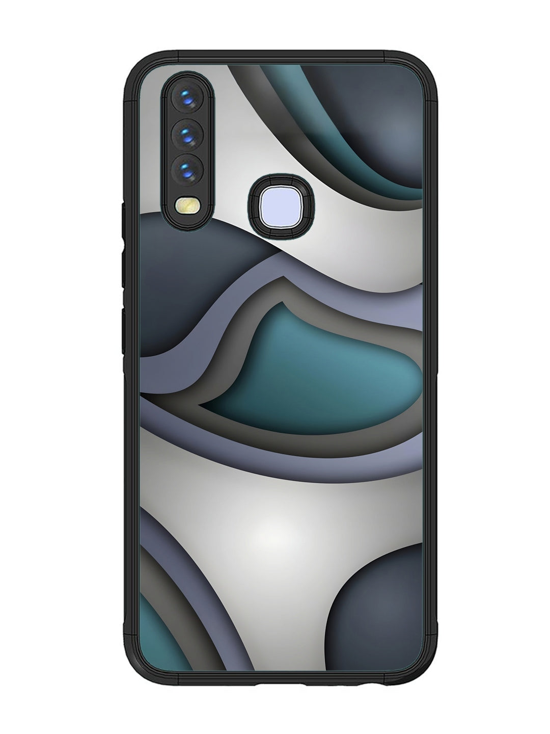 Vivo Y17 Slate Blue Gradient Wave