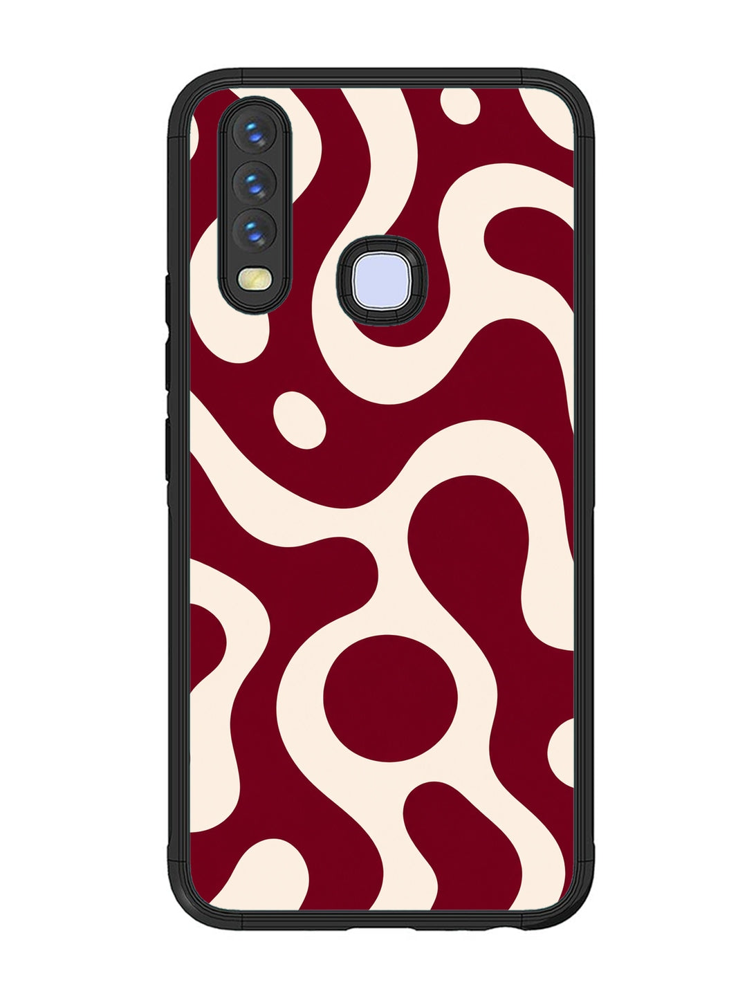 Vivo Y17 Fluid wave pattern Deep Maroon