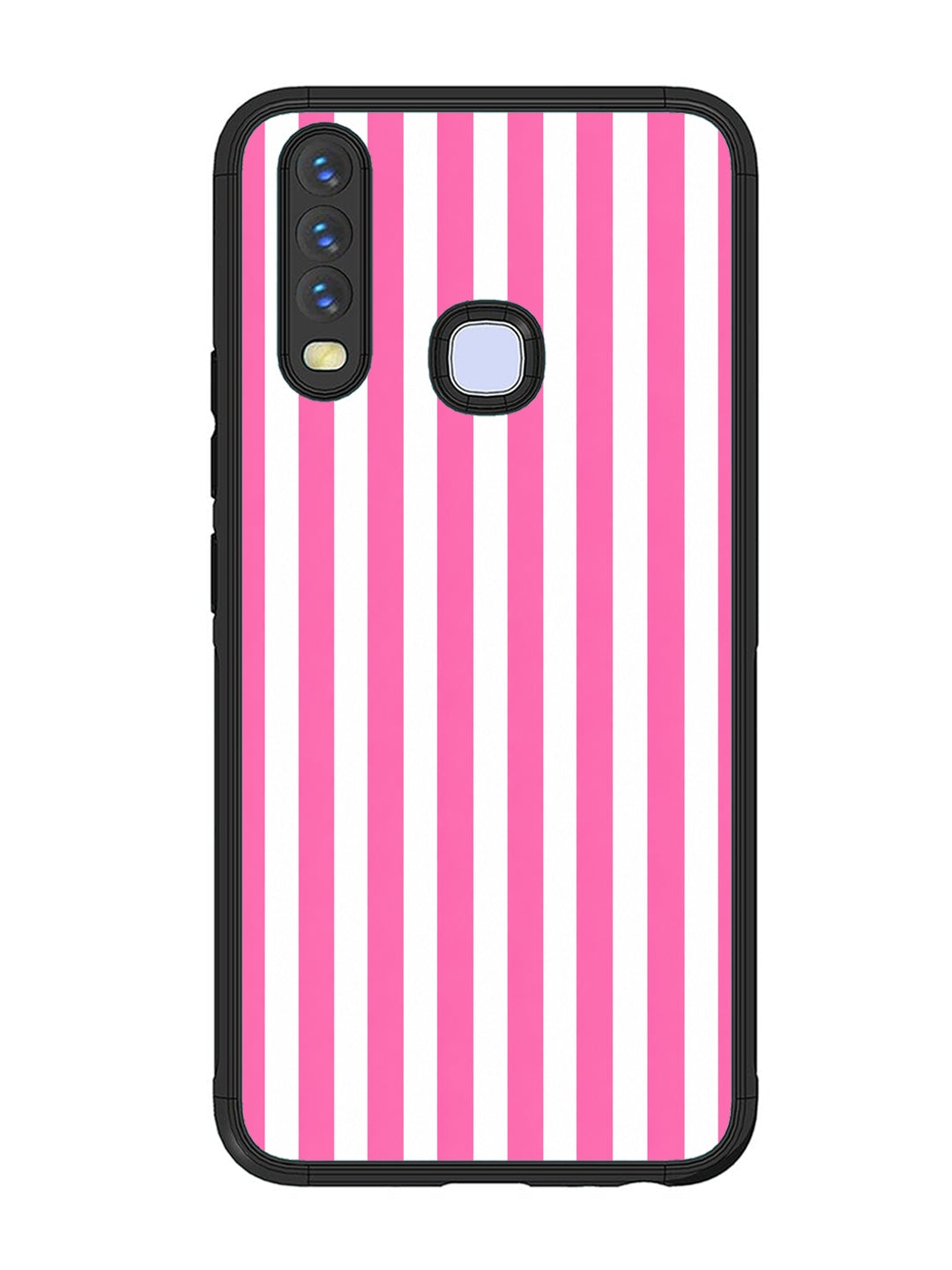Vivo Y17 Vertical Stripes Hot Pink