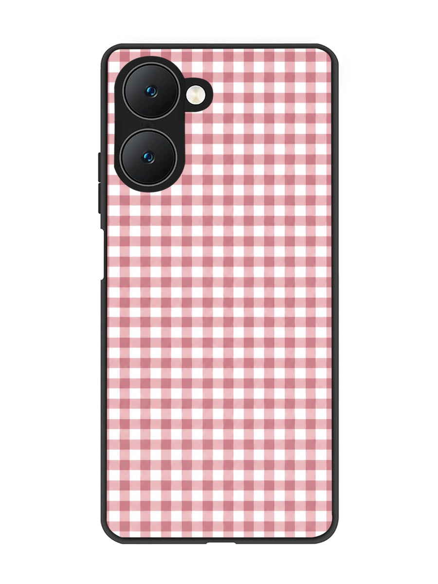 Vivo Y18 5G Gingham Checks busty rose