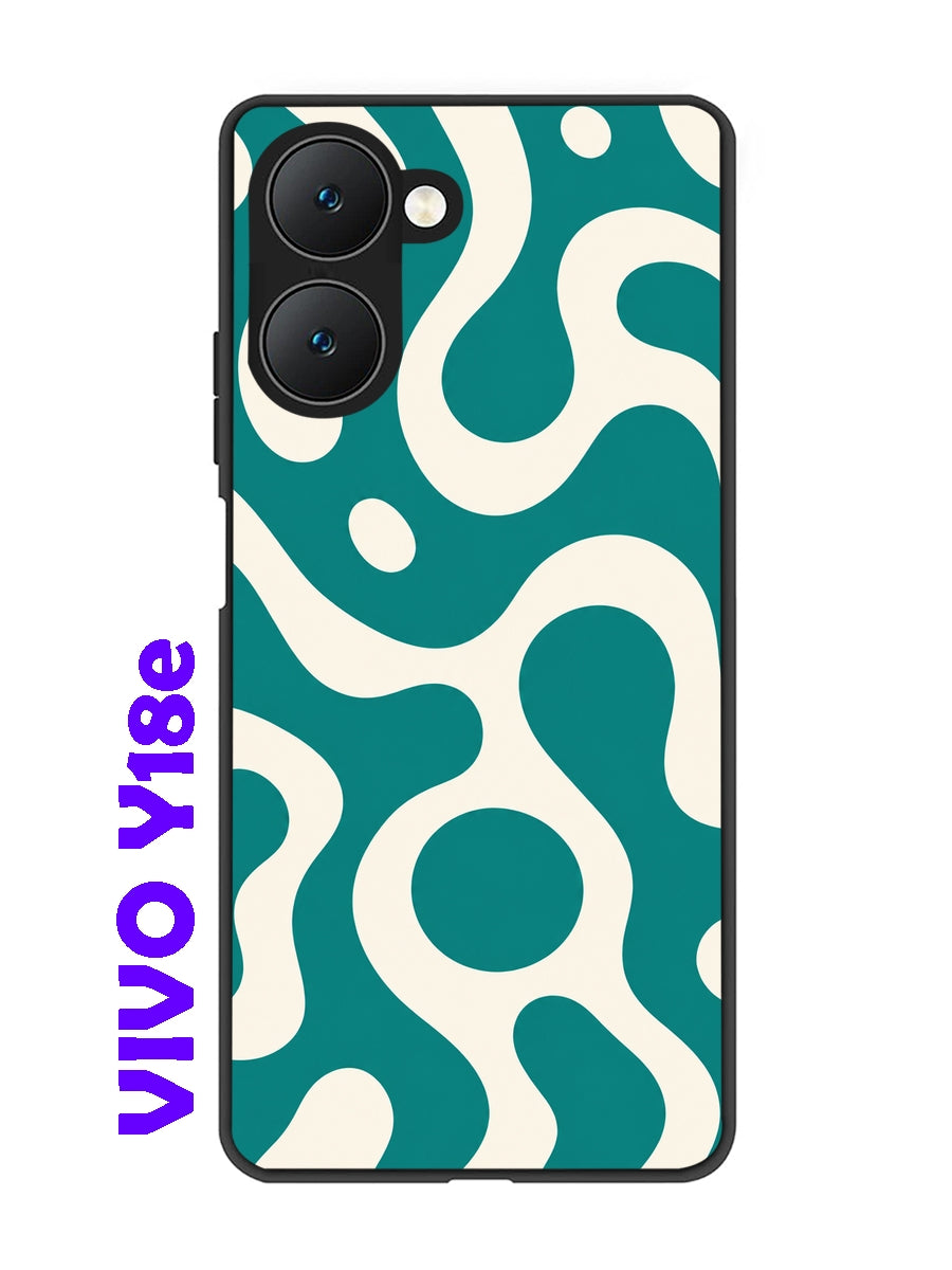 Vivo Y18e 5G Fluid wave pattern Teal Green
