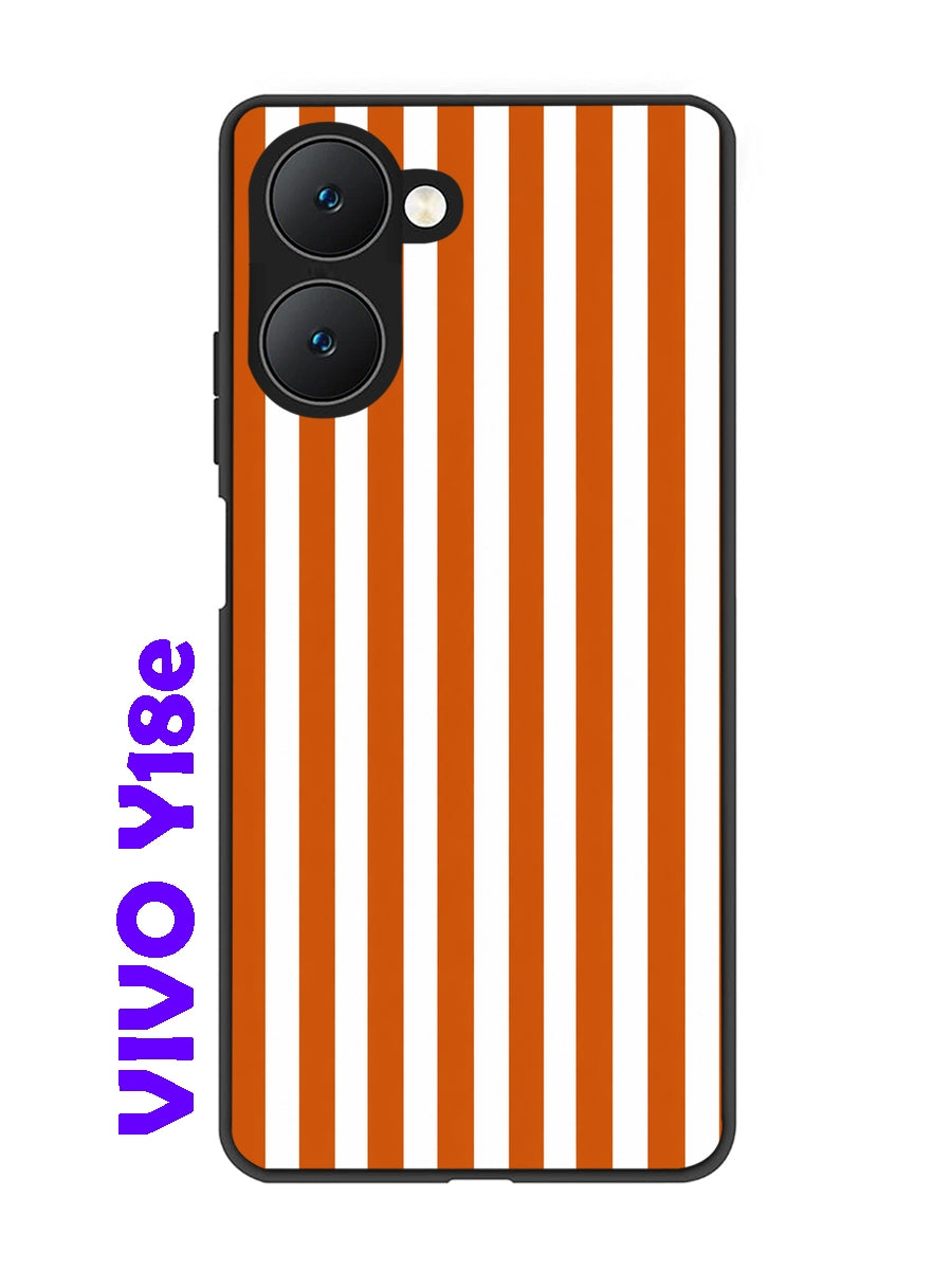 Vivo Y18e 5G Vertical Stripes Burnt Orange