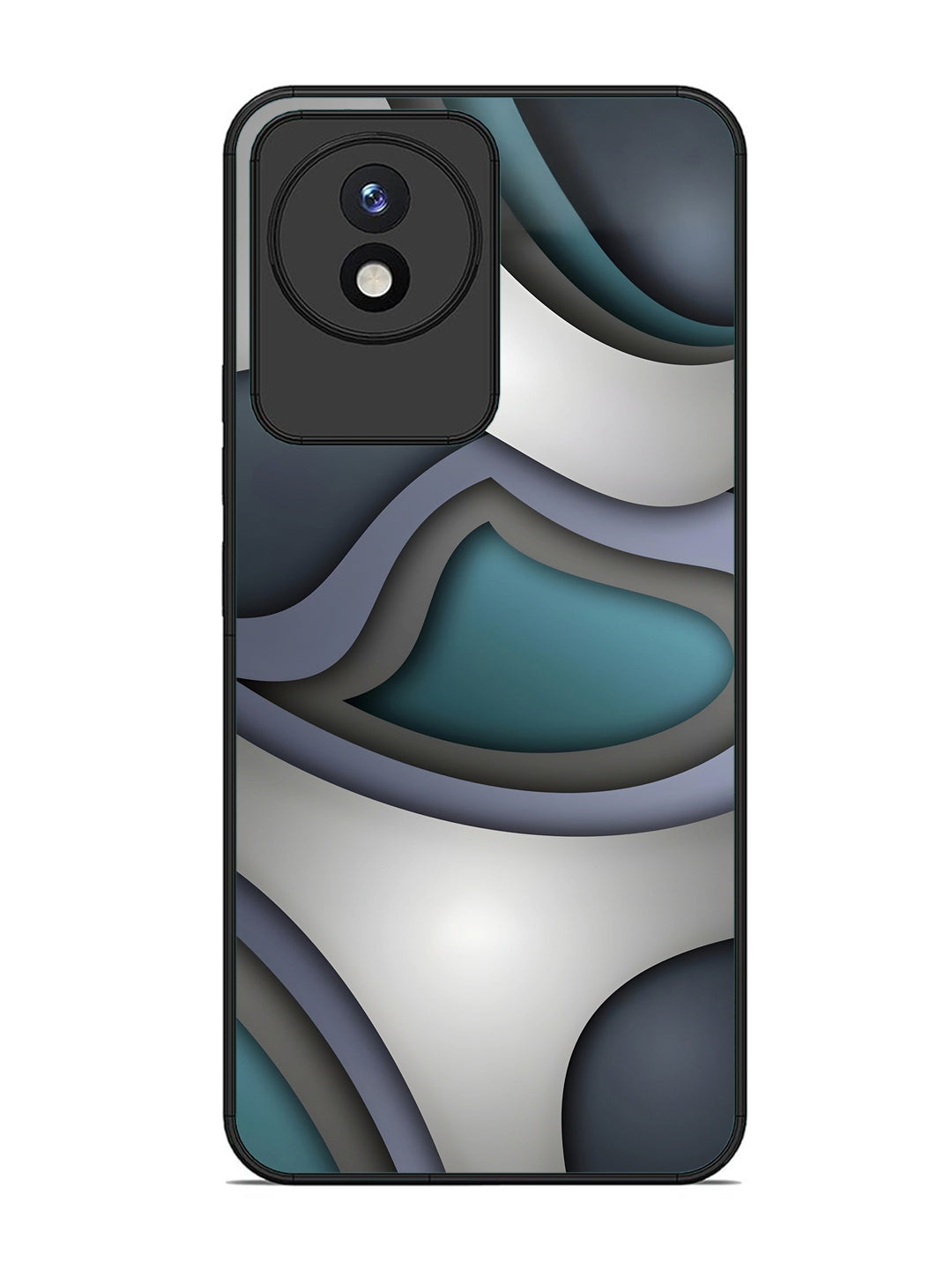 Vivo Y02 Slate Blue Gradient Wave