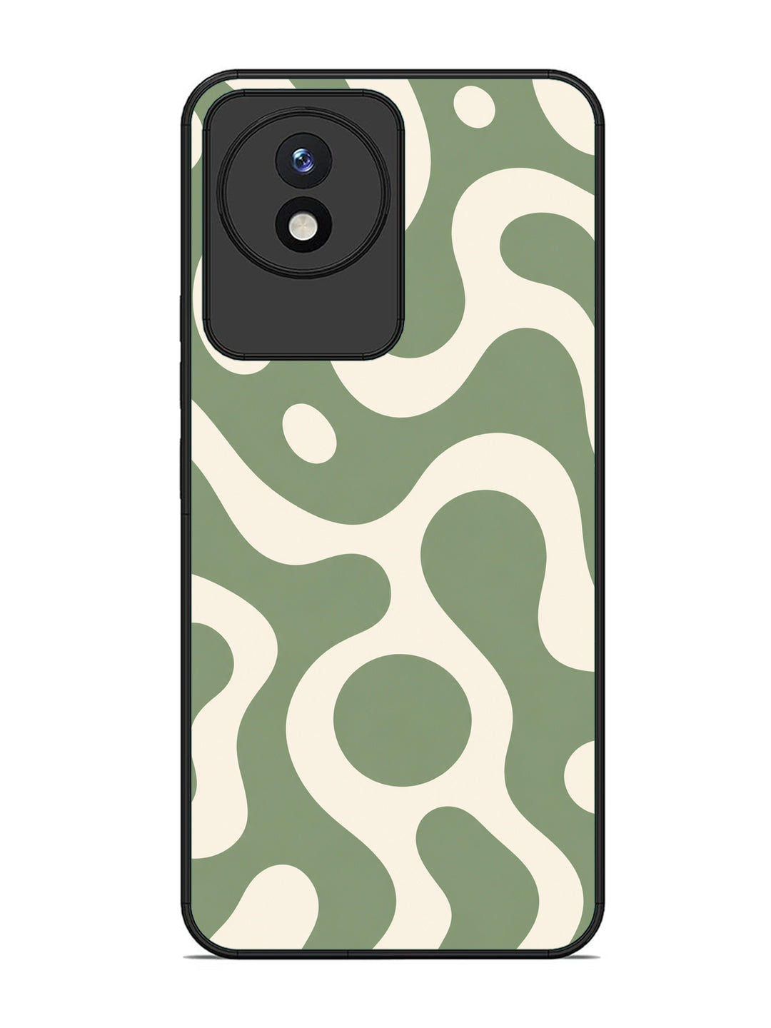 Vivo Y02 Fluid wave pattern Dark Sage Green