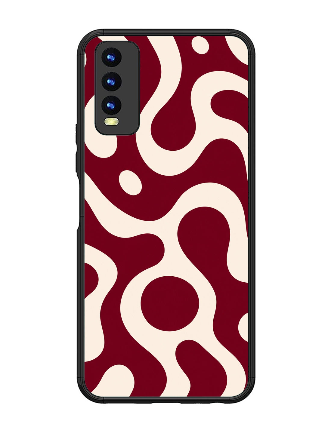Vivo Y20 Fluid wave pattern Deep Maroon