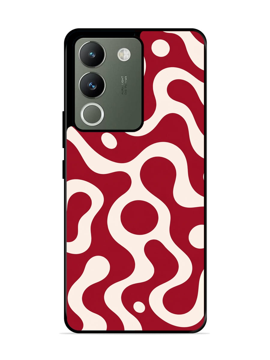 Vivo Y200 5G Fluid wave pattern Wine Red