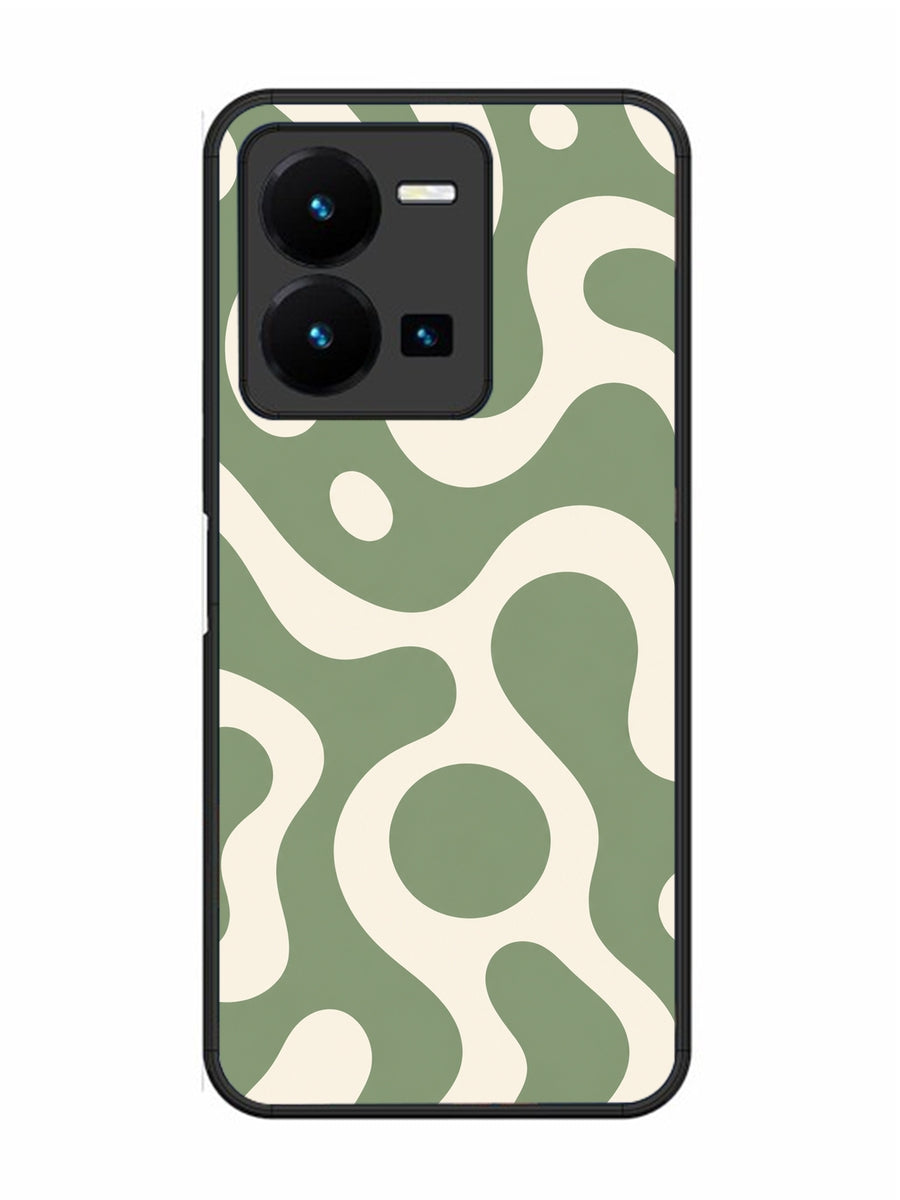 Vivo Y27 Fluid wave pattern Dark Sage Green