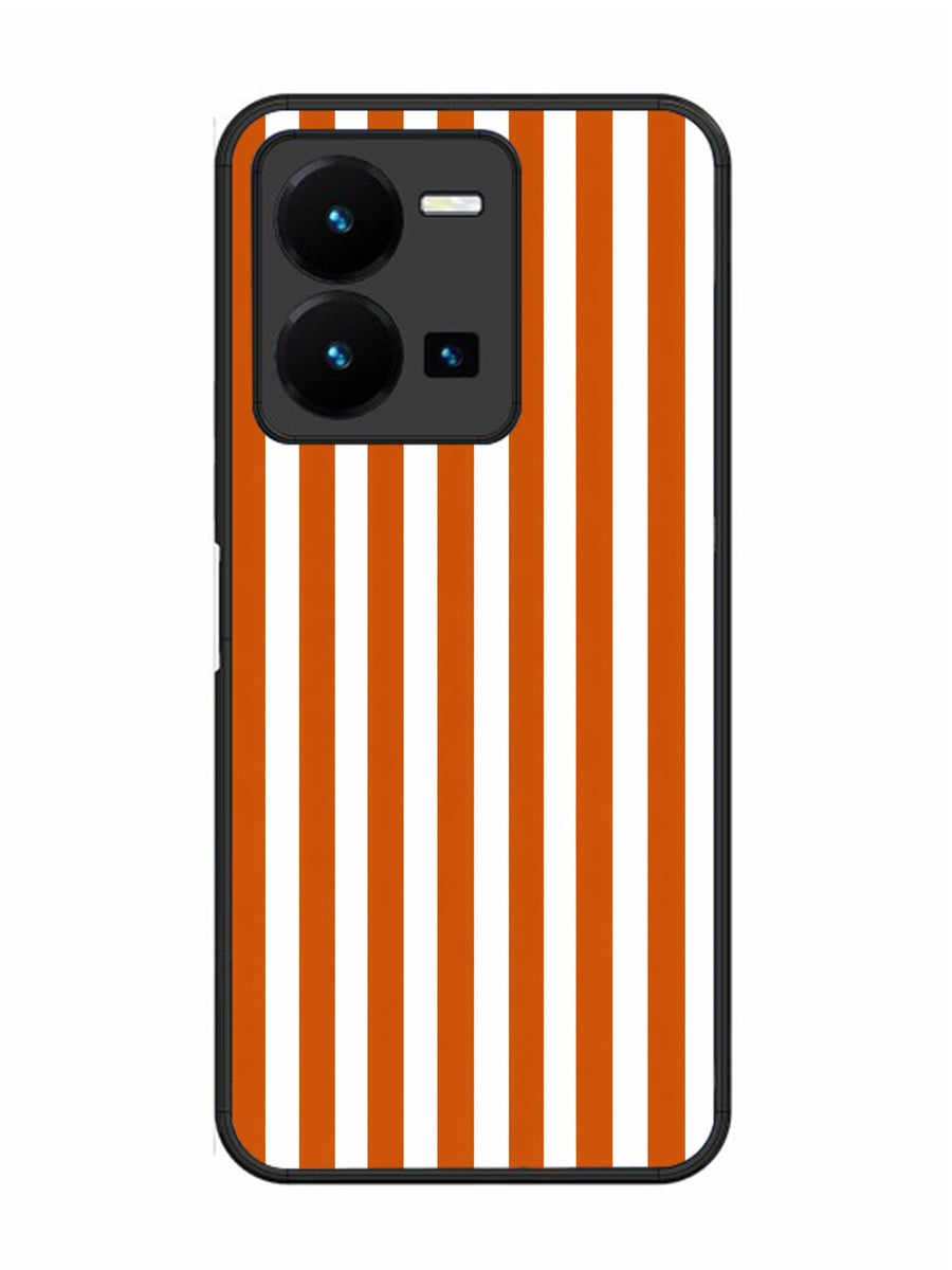 Vivo Y27 Vertical Stripes Burnt Orange