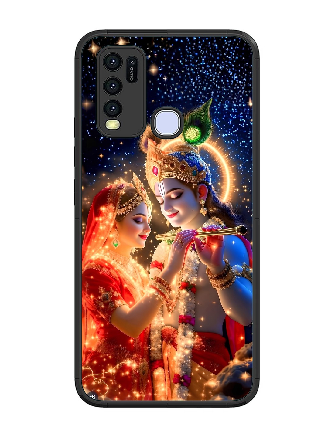Vivo Y50 Radha Krishna posing with flute
