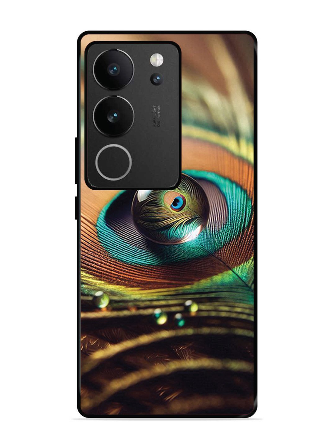 Vivo v29 5g Water Drop On Peacock Feather