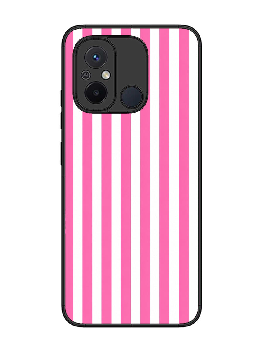 XIAOMI Redmi 12C Vertical Stripes Hot Pink