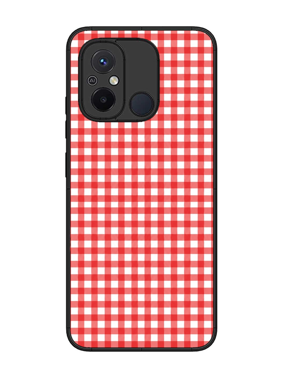 XIAOMI Redmi 12C Gingham Checks Red