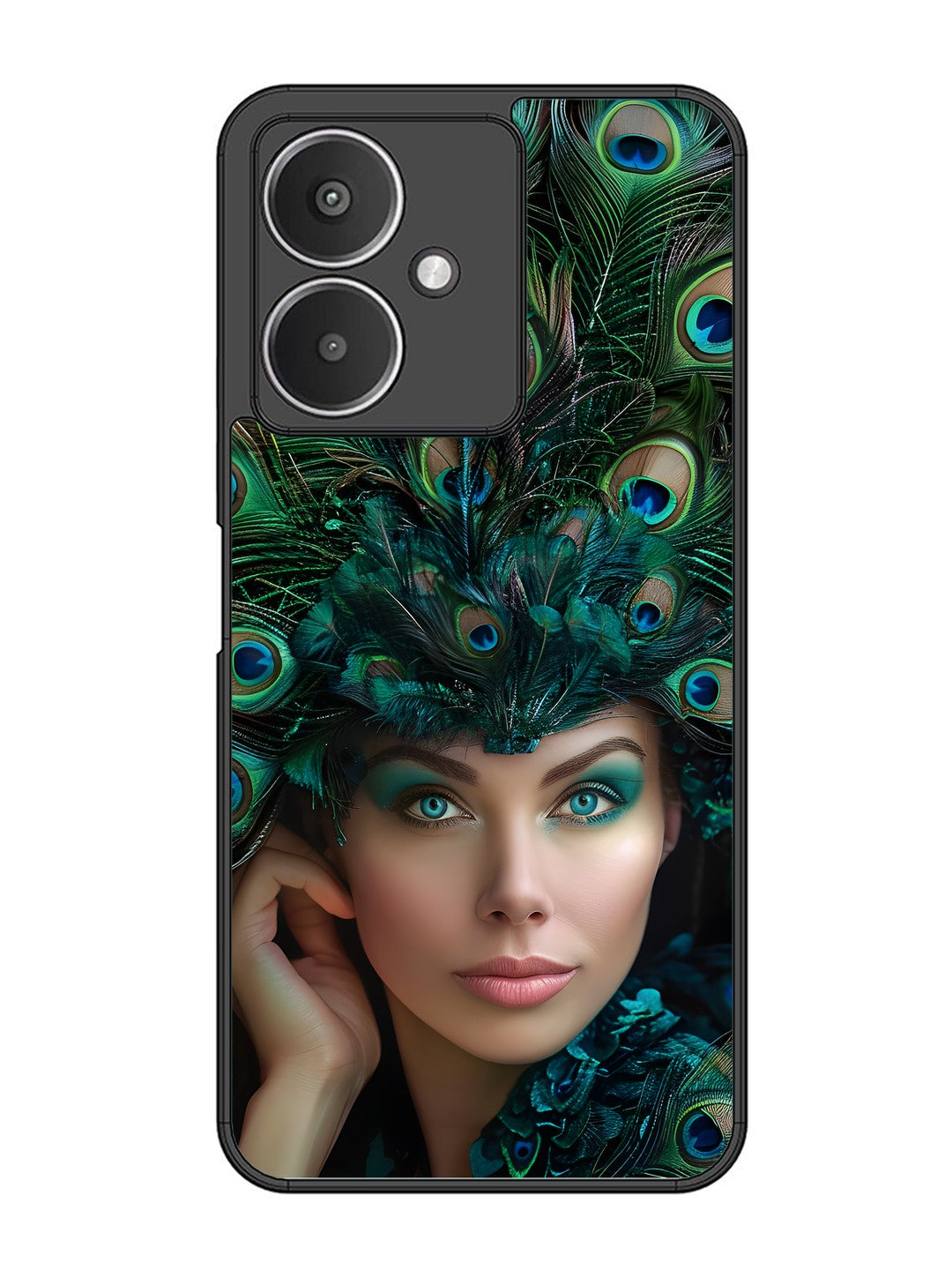 XIAOMI Redmi 13C 5G Girl with peacock feather Crown