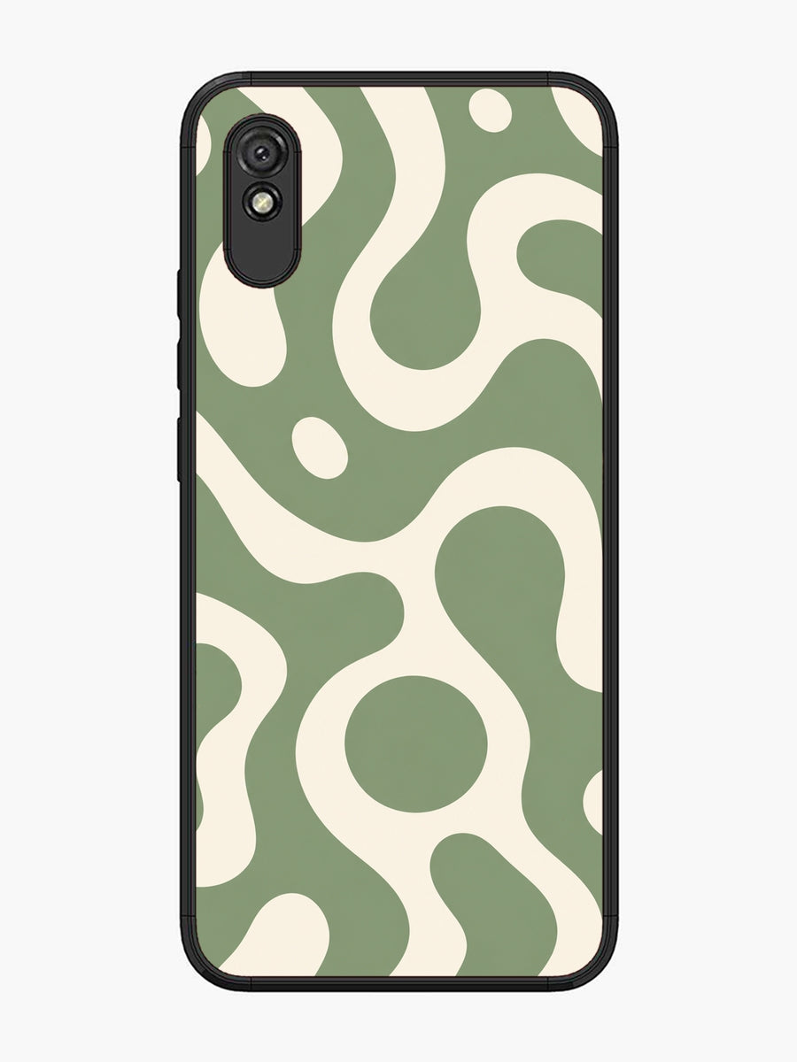 XIAOMI Redmi 9A Fluid wave pattern Dark Sage Green