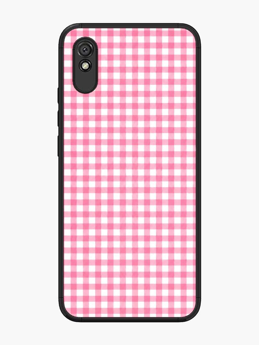 XIAOMI Redmi 9A Gingham Checks pink