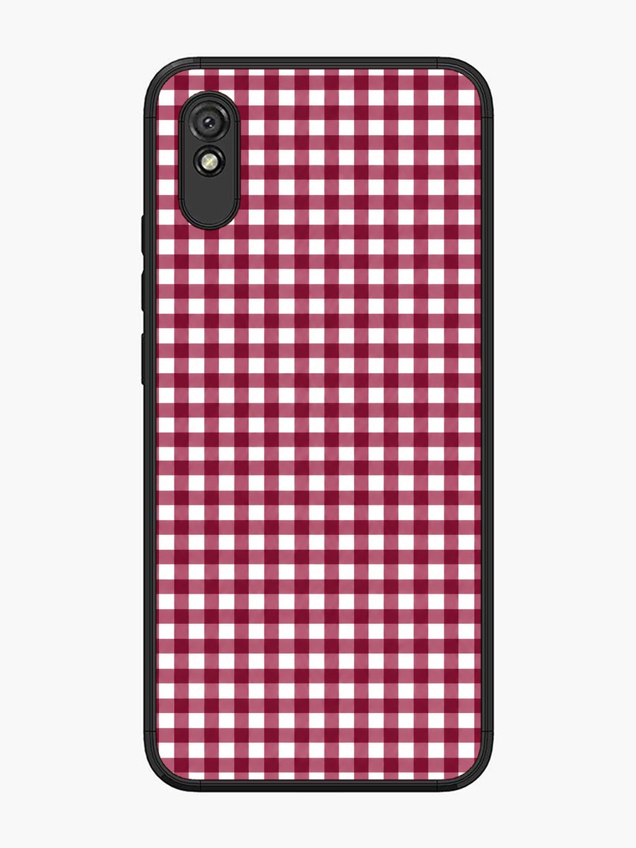 XIAOMI Redmi 9A Gingham Checks Wine Red