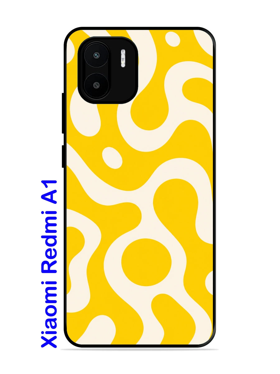 XIAOMI Redmi A1 Fluid wave pattern Dark Bright Yellow