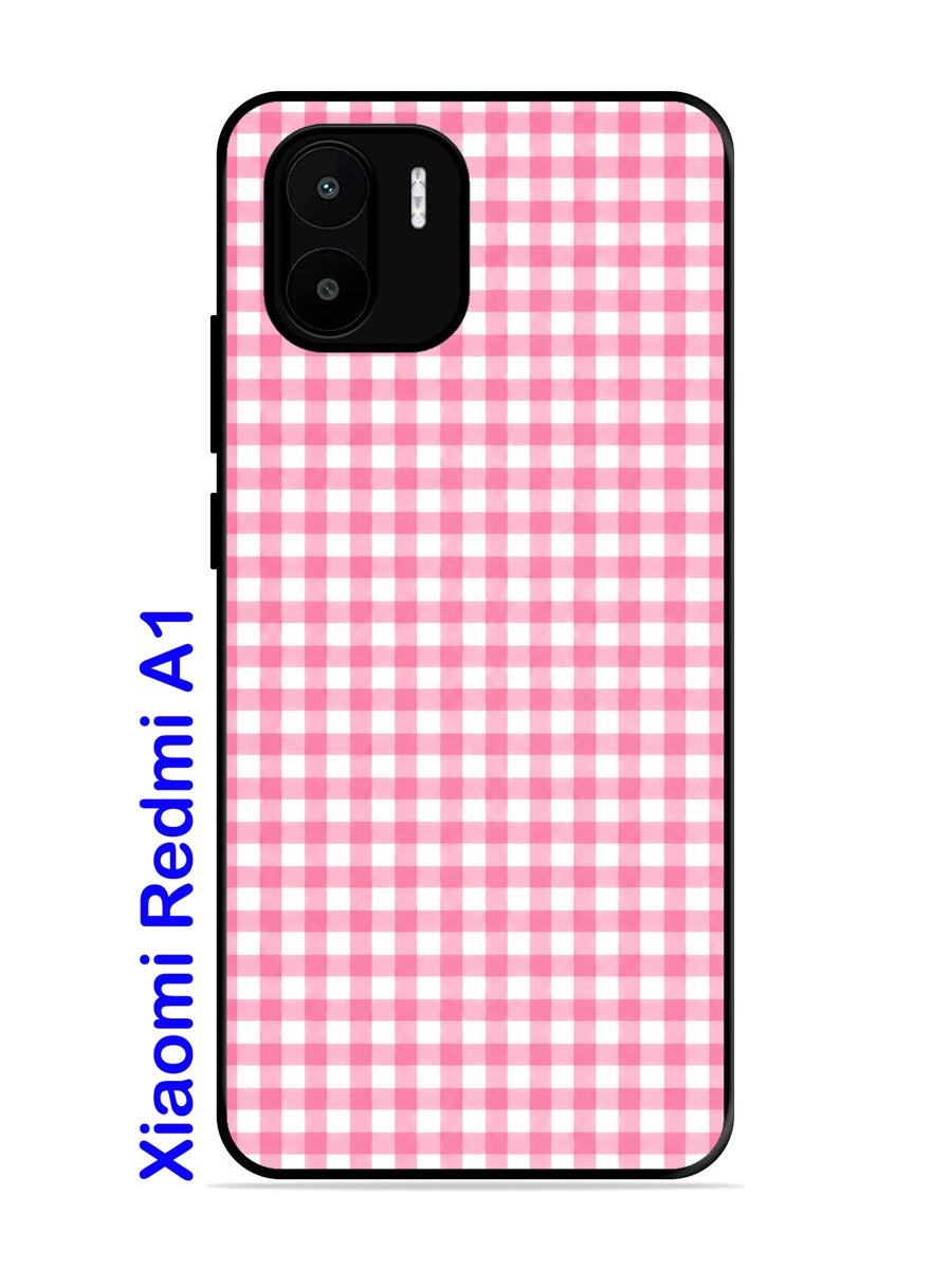 XIAOMI Redmi A1 Gingham Checks pink