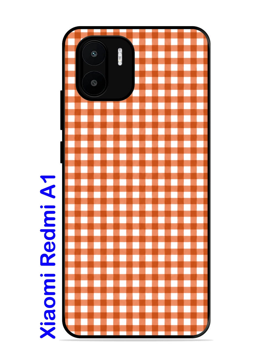 XIAOMI Redmi A1 Gingham Checks Burnt Orange