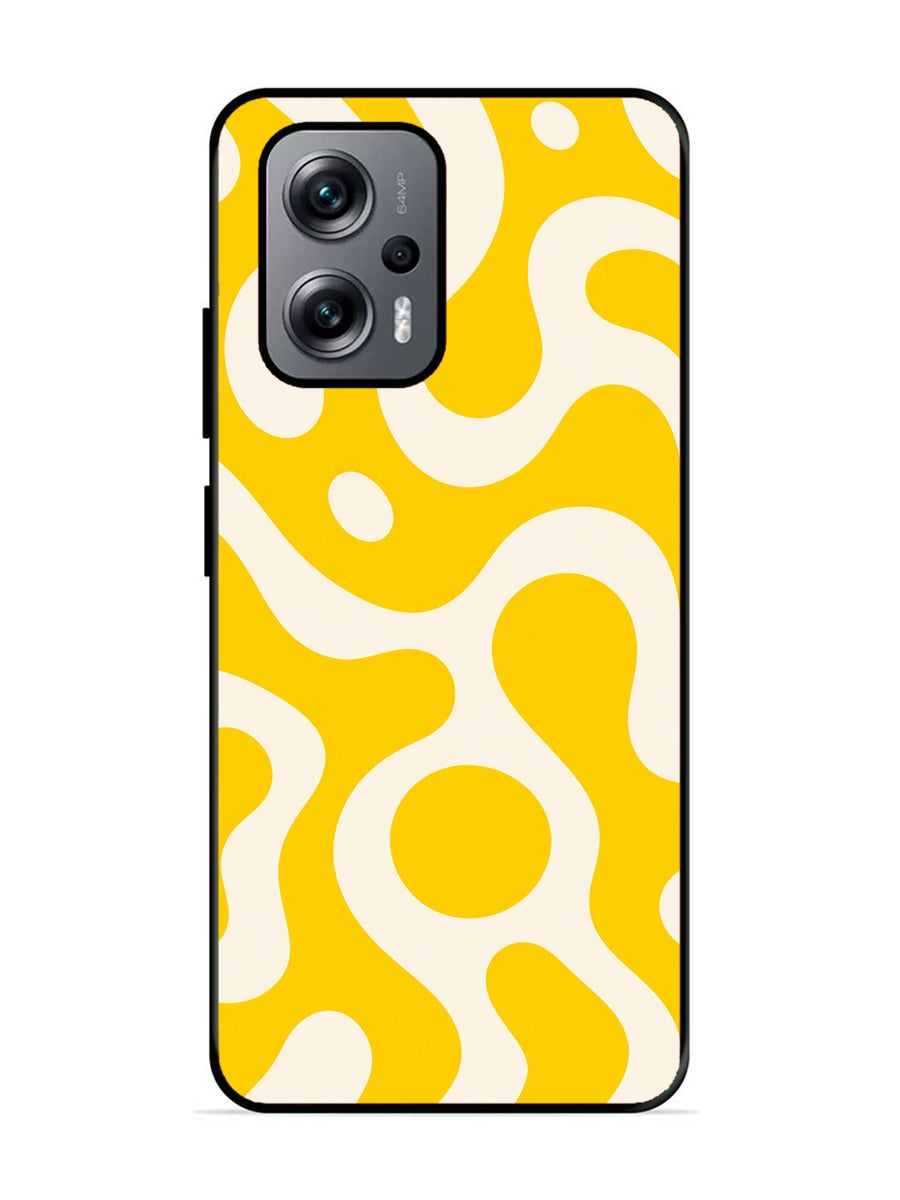 XIAOMI Redmi K50i 5G Fluid wave pattern Dark Bright Yellow