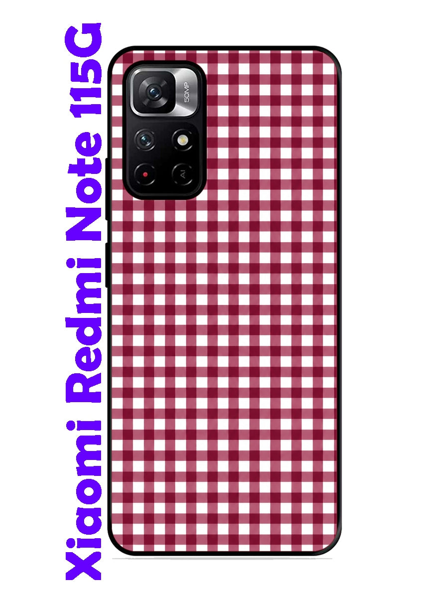XIAOMI Redmi Note 11 5G Gingham Checks Wine Red