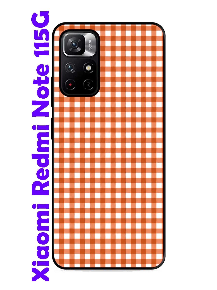 XIAOMI Redmi Note 11 5G Gingham Checks Burnt Orange