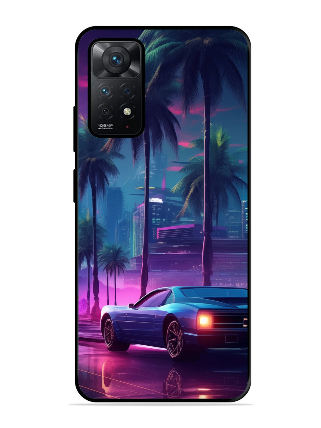 XIAOMI Redmi Note 11 Pro 5G sunset-sports-car-city-palm-trees