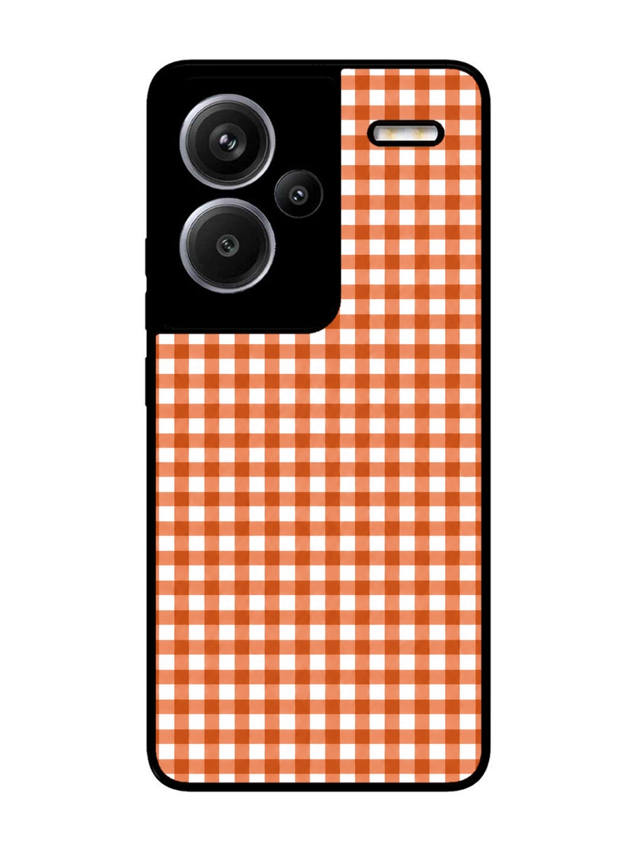 XIAOMI Redmi Note 13 Pro Plus 5G Gingham Checks Burnt Orange