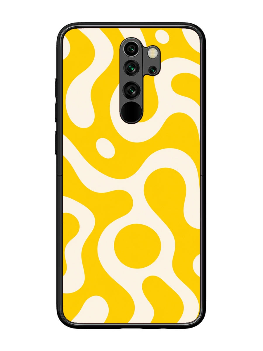 XIAOMI Redmi Note 8 Pro Fluid wave pattern Dark Bright Yellow