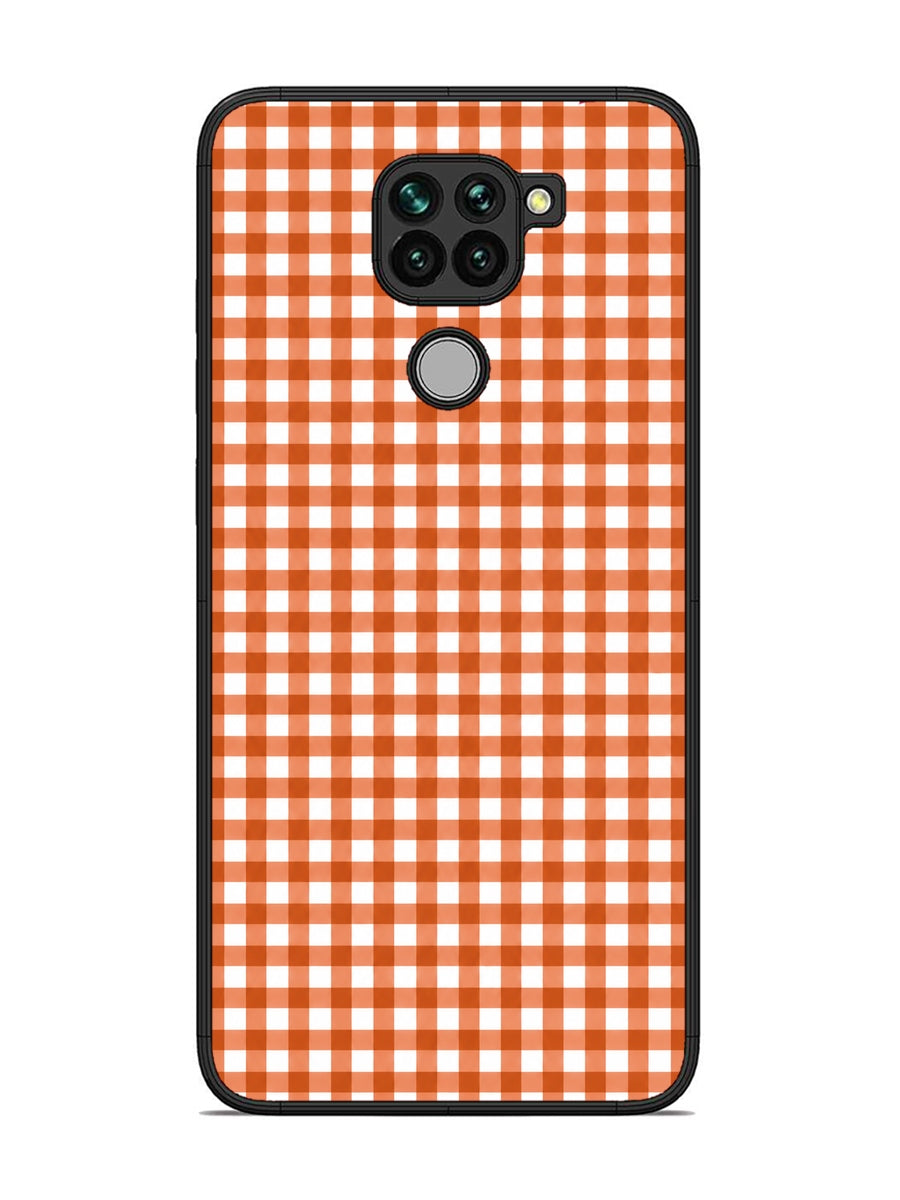 XIAOMI Redmi Note 9 Gingham Checks Burnt Orange
