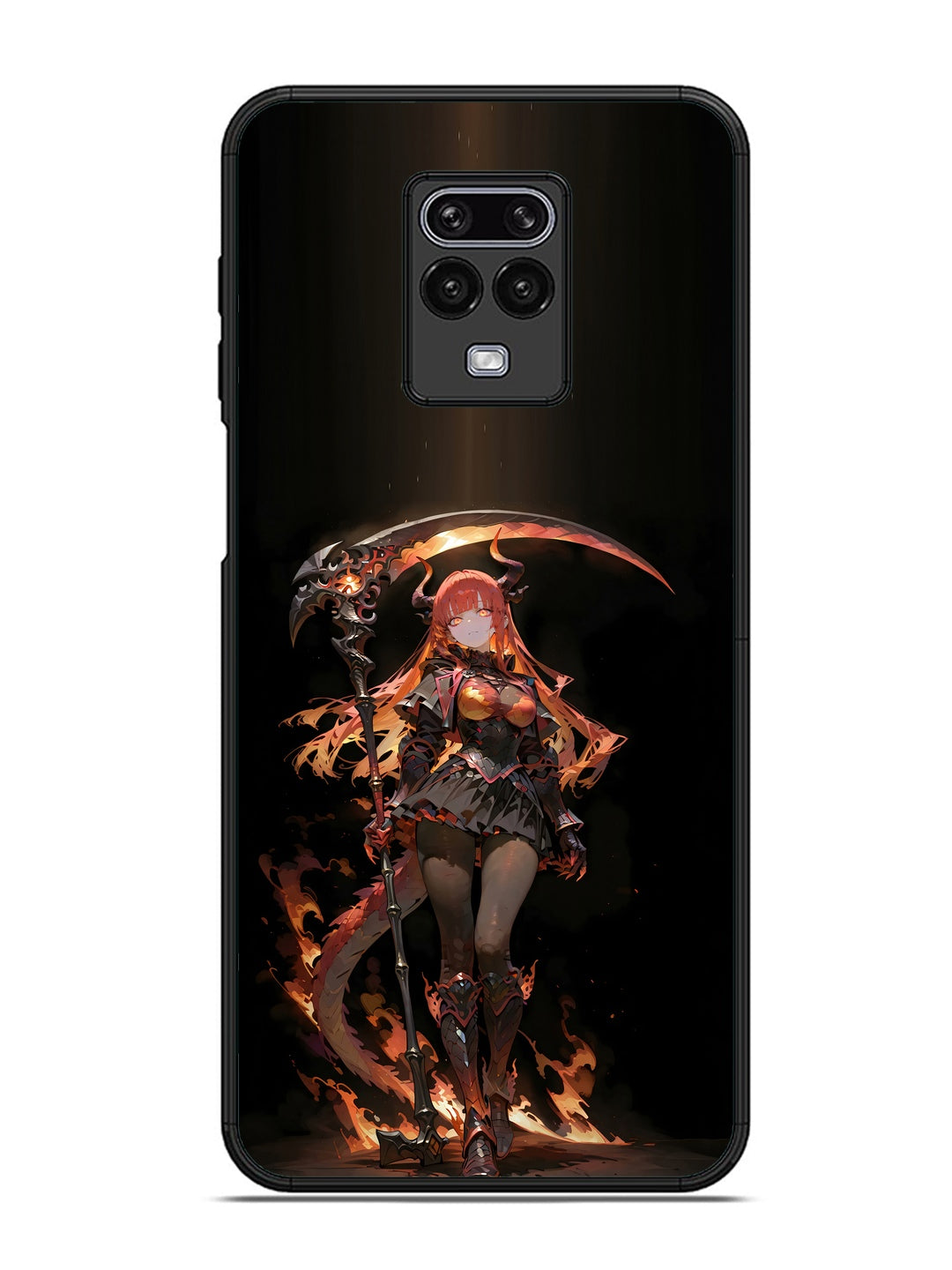 XIAOMI Redmi Note 9 Pro anime-girl-sycthe-red-hair-horn
